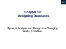 Lecture Systems Analysis and Design in a Changing World (3rd Edition) - Chapter 13: Designing databases