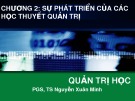 Bài giảng Quản trị học: Chương 2 - PGS.TS. Nguyễn Xuân Minh