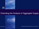 Lecture Economics (19/e) - Chapter 35: Extending the analysis of aggregate supply