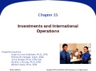 Lecture Principles of financial accounting - Chapter 15: Investments and international operations