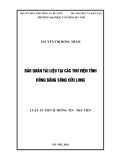 Luận án Tiến sĩ Thông tin - Thư viện: Bảo quản tài liệu tại các thư viện tỉnh đồng bằng sông Cửu Long