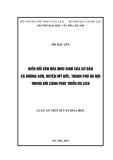 Luận án Tiến sĩ Văn hóa học: Biến đổi văn hóa mưu sinh của cư dân xã Hương Sơn, huyện Mỹ Đức, thành phố Hà Nội trong bối cảnh phát triển du lịch