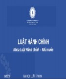 Bài giảng Luật hành chính: Bài 5 - ĐH Luật