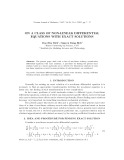 On a class of non-linear differential equations with exact solutions