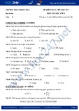 Đề kiểm tra 1 tiết HK 1 môn Tin học lớp 8 - THCS Phong Hòa