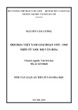 Tóm tắt Luận án Tiến sĩ Văn hóa học: Hội họa Việt Nam giai đoạn 1925 – 1945 nhìn từ góc độ văn hóa