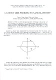 A cauchy like problem in plane elasticity