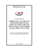 Luận văn Thạc sĩ Kinh tế: Nghiên cứu các nhân tố ảnh hưởng đến sự hài lòng của nhân viên tại trung tâm y tế dự phòng quận Ô Môn TP.Cần Thơ