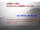 Hướng dẫn đánh giá thường xuyên môn Thể dục cấp tiểu học