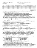 Đề kiểm tra 1 tiết HK1 môn Sinh học 12 năm 2017-2018 có đáp án - Trường THPT số 1 Nghĩa Hành