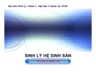 Bộ môn Sinh lý học: Sinh lý hệ sinh sản - ThS.BS Lê Quốc Tuấn