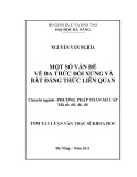 Tóm tắt luận văn Thạc sĩ Khoa học: Một số vấn đề về đa thức đối xứng và bất đẳng thức liên quan