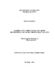 Tóm tắt luận văn Thạc sĩ Khoa học: Nghiên cứu chiết tách, xác định thành phần Ancaloit trong hạt cau lùn