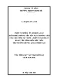 Tóm tắt luận văn Thạc sĩ Kế toán: Phân tích tính ổn định của các thành phần dòng tiền đến dự báo dòng tiền của các công ty trong lĩnh vực sản xuất hàng tiêu dùng niêm yết trên thị trường chứng khoán Việt Nam