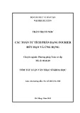 Tóm tắt luận văn Thạc sĩ Khoa học: Các toán tử tích phân dạng Fourier hữu hạn và ứng dụng