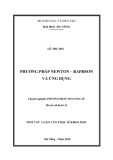 Tóm tắt luận văn Thạc sĩ Khoa học: Phương pháp Newton – Raphson và ứng dụng