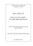 Tóm tắt luận văn Thạc sĩ Khoa học: Hạng của phép biến đổi đầy đủ