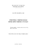 Tóm tắt luận văn Thạc sĩ Khoa học: Phương trình hàm sinh bởi nhóm cyclic