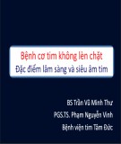 Bài giảng Bệnh cơ tim không lèn chặt đặc điểm lâm sàng và siêu âm tim ở 10 bệnh nhân - BS Trần Vũ Anh Thư