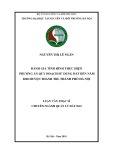 Luận văn Thạc sĩ Quản lý đất đai: Đánh giá tình hình thực hiện phương án quy hoạch sử dụng đất đến năm 2020 huyện Thanh Trì, thành phố Hà Nội