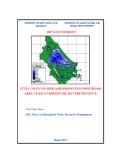 Thesis of master degree: Study on flood risk assessment in downstream area in Ke Go reservoir, Ha Tinh province