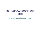 Bài tập các công cụ QTCL - Th.S Nguyễn Hồng Ngọc