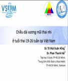 Đề tài: Chiều dài xương mũi thai nhi ở tuổi thai 19-26 tuần tại Việt Nam