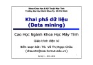 Bài giảng Khai phá dữ liệu: Chương 0 - TS. Võ Thị Ngọc Châu