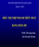 Điều trị nhịp nhanh trên thất bằng sóng RF - TS.BS. Trần Song Giang