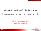 Hội chứng tim thận và tổn thương gan ở bệnh nhân rối loạn chức năng tim cấp