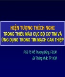 Hiện tượng thích nghi trong thiếu máu cục bộ cơ tim và ứng dụng trong tim mạch can thiệp - PGS.TS Hồ Thượng Dũng