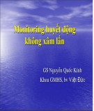 Bài giảng Monitoring huyết động không xâm lấn