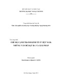 Công trình Chế độ cạnh tranh kinh tế ở Việt Nam: Những vấn đề đặt ra và giải pháp