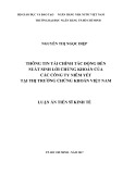 Luận án Tiến sĩ Kinh tế: Thông tin tài chính tác động đến suất sinh lời chứng khoán của các công ty niêm yết tại thị trường chứng khoán Việt Nam