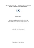 Luận án Tiến sĩ Kinh tế: Hệ thống quỹ tín dụng nhân dân với phát triển kinh tế nông thôn Việt Nam