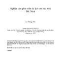 Tóm tắt Luận văn Thạc sĩ: Nghiên cứu phát triển du lịch văn hóa tỉnh Bắc Ninh