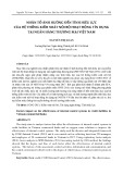 Nhân tố ảnh hưởng đến tính hiệu lực của hệ thống kiểm soát nội bộ hoạt động tín dụng tại ngân hàng thương mại Việt Nam