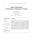 Impact of equitization on performance of enterprises in Vietnam