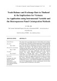 Trade balance and exchange rate in Thailand and the implications for Vietnam: An application using instrumental variable and the heterogeneous panel cointegration methods