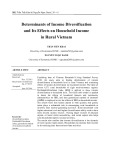 Determinants of income diversification and its effects on household income in rural Vietnam