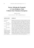 Factors affecting the propensity to create budgetary slack evidence from Vietnamese enterprises