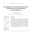 Investigating factors affecting capital structure of equitized state owned enterprises in Ho Chi Minh city