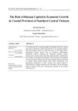 The role of human capital in economic growth in coastal provinces of Southern Central Vietnam