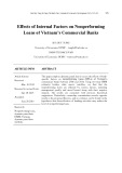 Effects of internal factors on nonperforming loans of Vietnam’s commercial banks