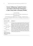 Factors influencing capital structure of Vietnam’s real estate enterprises: A move from static to dynamic models