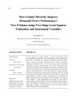Does gender diversity improve financial firm’s performance new evidence using two stage least squares estimation and instrument variables