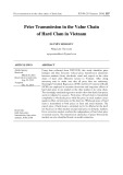 Price transmission in the value chain of hard clam in Vietnam