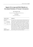 Impact of leverage and debt maturity on investment decisions of Vietnam’s enterprises