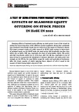 A test of semi-strong form market efficiency: Effects of seasoned equity offering on stock prices in HOSE in 2010