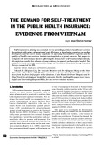 The demand for self-treatment in the public health insurance: Evidence from Vietnam
